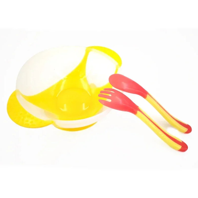 Ultimate Suction Cup Baby Bowl Set with Spoon - Ideal Training Tableware for Little Ones!