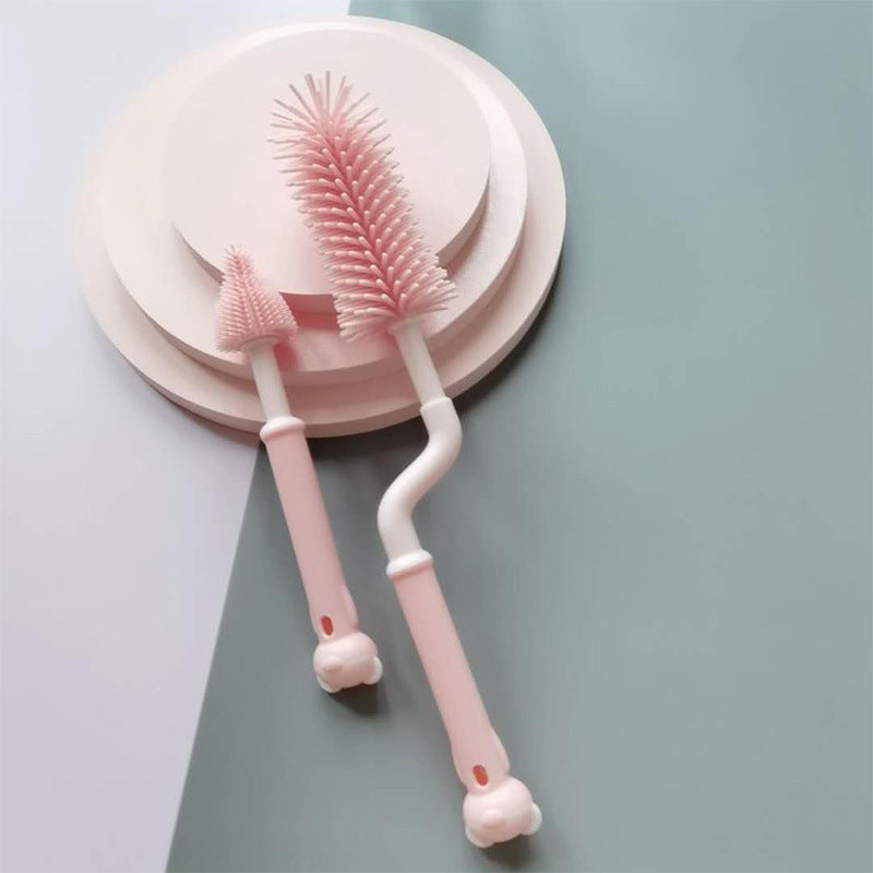 BabyWillow 360° Rotating Silicone Baby Bottle Brush