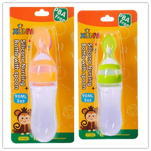 LoomiBaby Leakproof Silicone Baby Spoon Feeder