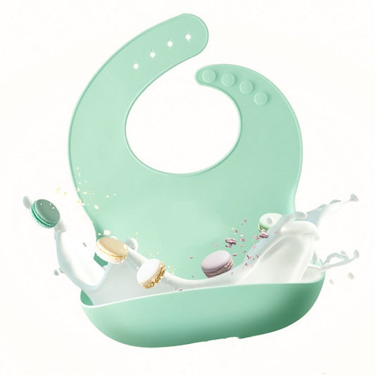 OllieBib Children Eating Three-Dimensional Waterproof Saliva Pocket Rice Pocket – Soft, Easy-Clean Design, Adjustable Fit | Essential Feeding Bib for Babies and Toddlers