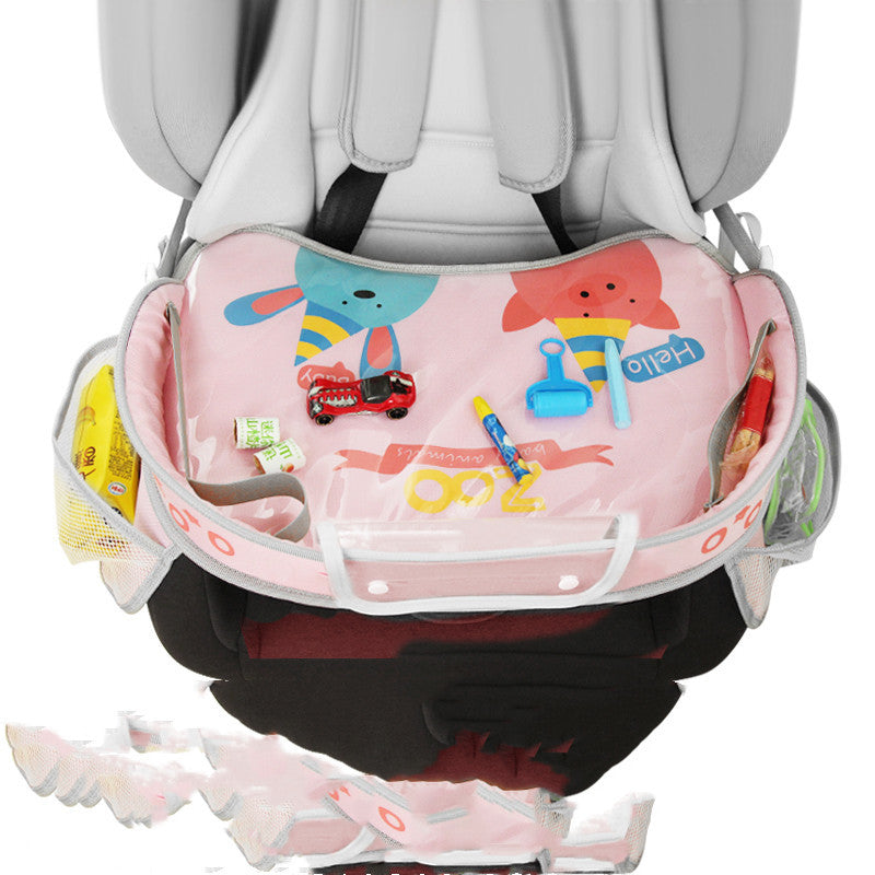 SafeRide Car Baby Safety Seat Tray – Durable, Space-Saving Small Table with Storage Design | Essential Travel Accessory for Children & Toddlers