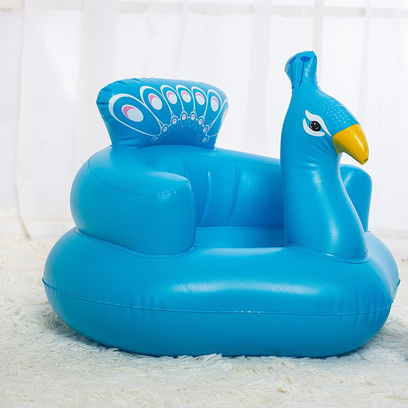 Inflatable swan pool float on a white background