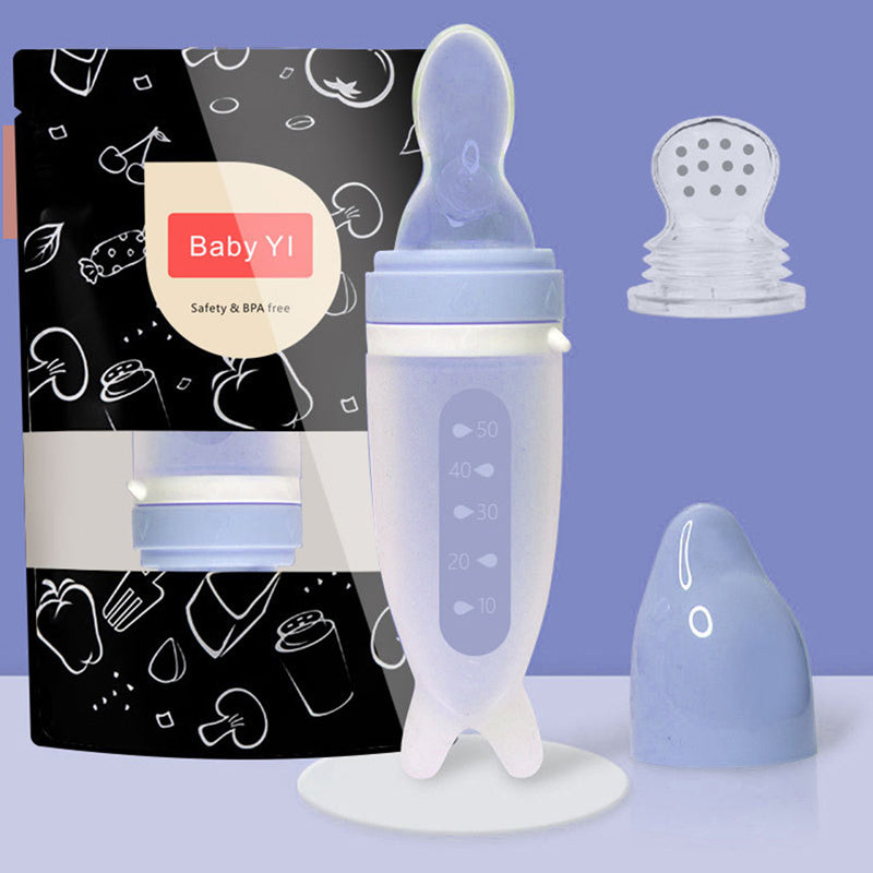 SleepyCub Dolphin Silicone Baby Feeding Bottle – Safe, Multi-Purpose Newborn Feeder for Easy Milk & Cereal Feeding