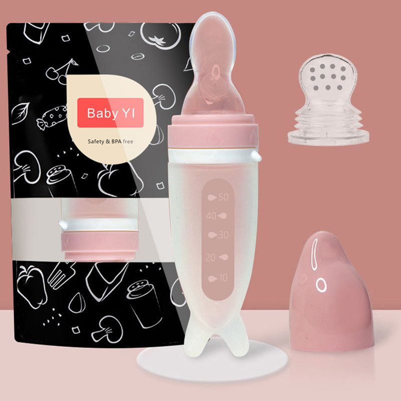 SleepyCub Dolphin Silicone Baby Feeding Bottle – Safe, Multi-Purpose Newborn Feeder for Easy Milk & Cereal Feeding