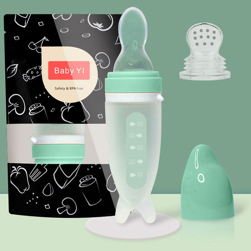 SleepyCub Dolphin Silicone Baby Feeding Bottle – Safe, Multi-Purpose Newborn Feeder for Easy Milk & Cereal Feeding