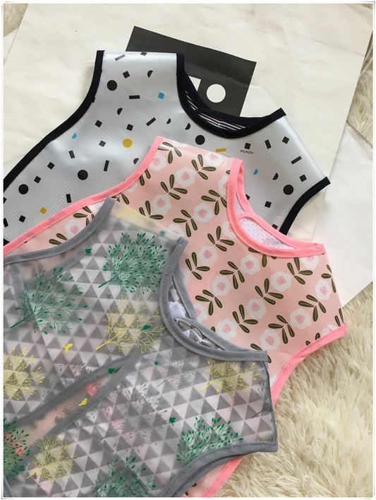 SnugTots Baby Eating Sleeveless Bib Gown – Waterproof, Lightweight & Comfortable Design | Essential Mess-Free Feeding Accessory for Toddlers