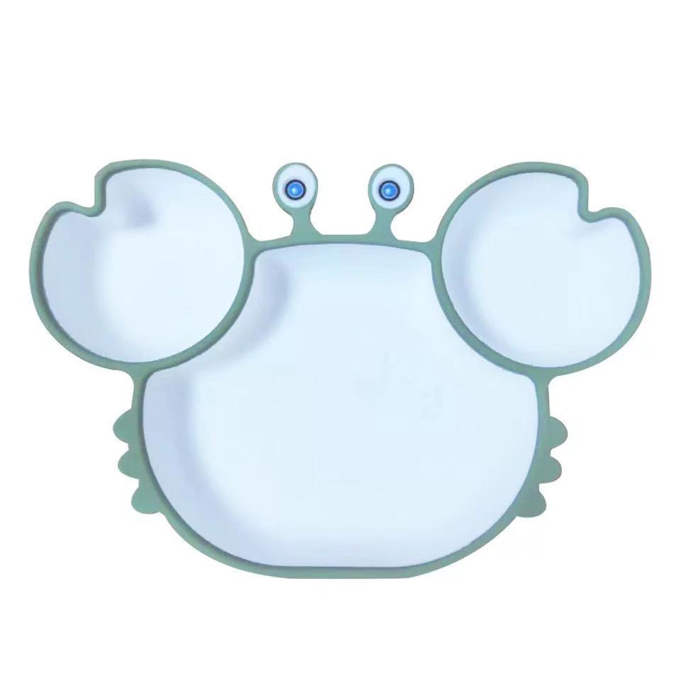Cartoon-style blue crab on a white background