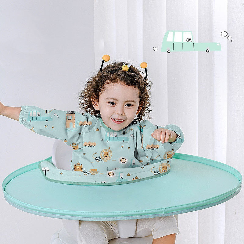 BibTray Baby Eat Dirty Mat - Waterproof Baby Eating Bib with Spill-Resistant Design | Essential Feeding Accessory for Mess-Free Mealtime with Toddlers
