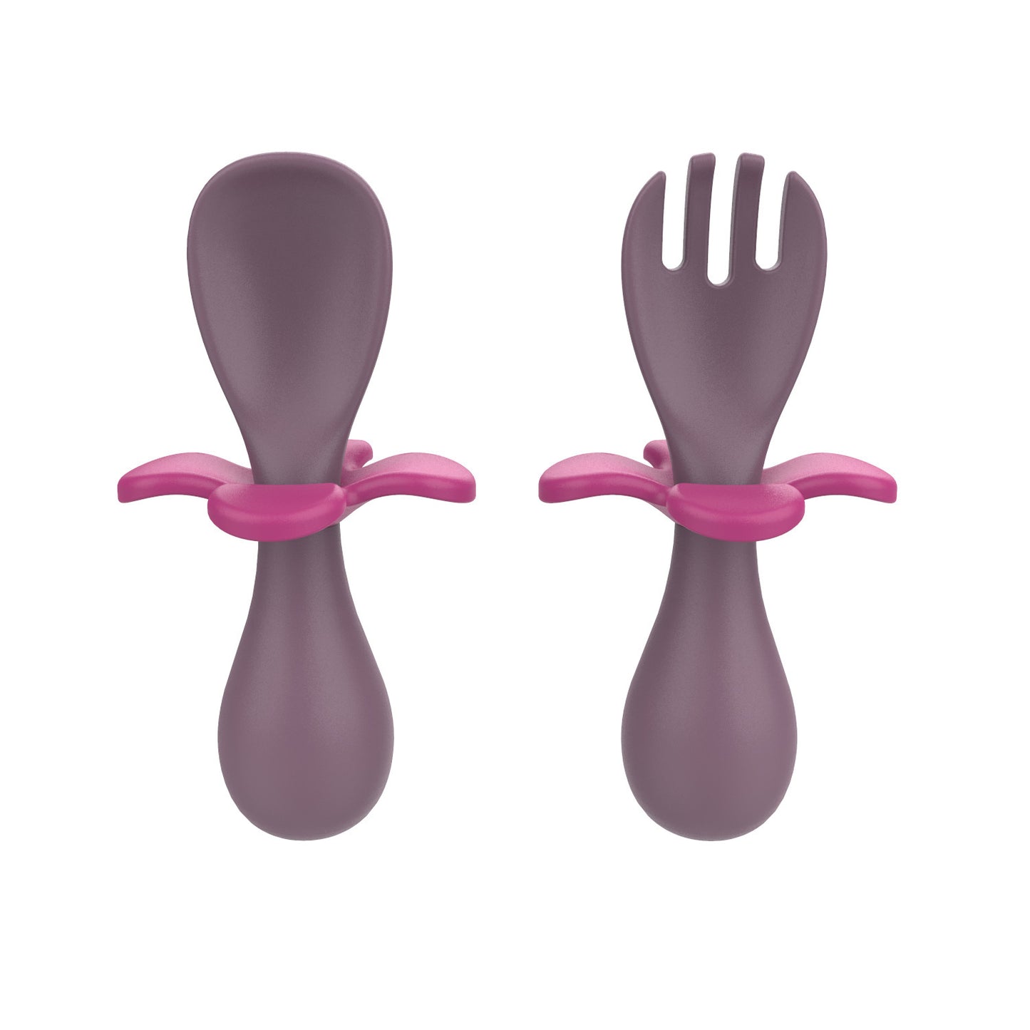 TinyDine Baby Eating Training Portable Fork and Spoon – Safe, Lightweight & Easy-to-Clean Design | Essential Self-Feeding Tableware for Infants & Toddlers