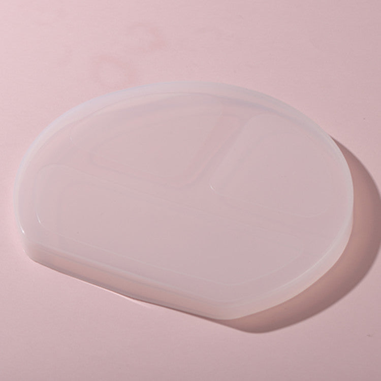 Clear silicone case on a pink background