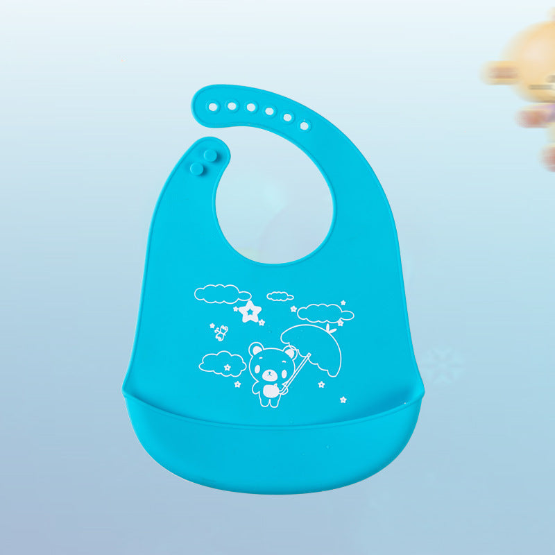 BubbyBud Eating Silicone Bib – Soft, Waterproof & Easy-to-Clean Design | Essential Mess-Free Feeding Accessory for Babies & Toddlers