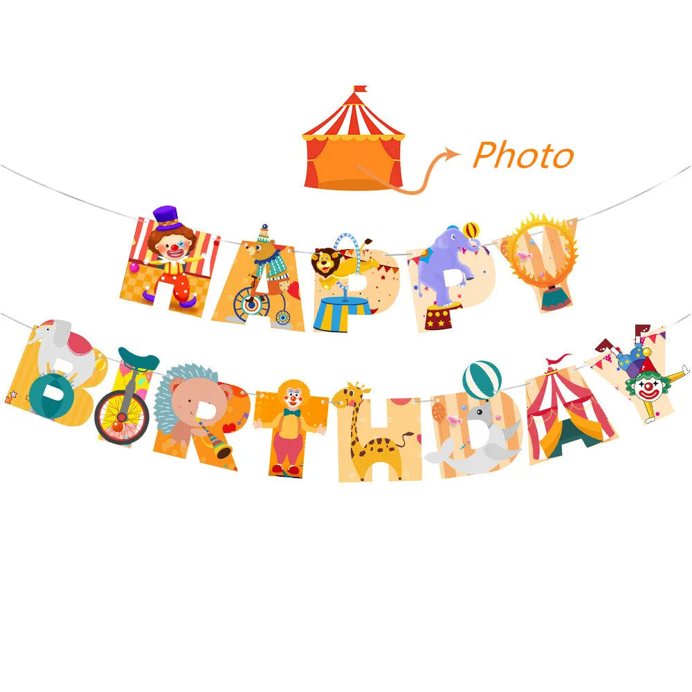 Ultimate Circus Theme Birthday Party Supplies - Disposable Cups, Plates, Banners, Clown Balloons & More!
