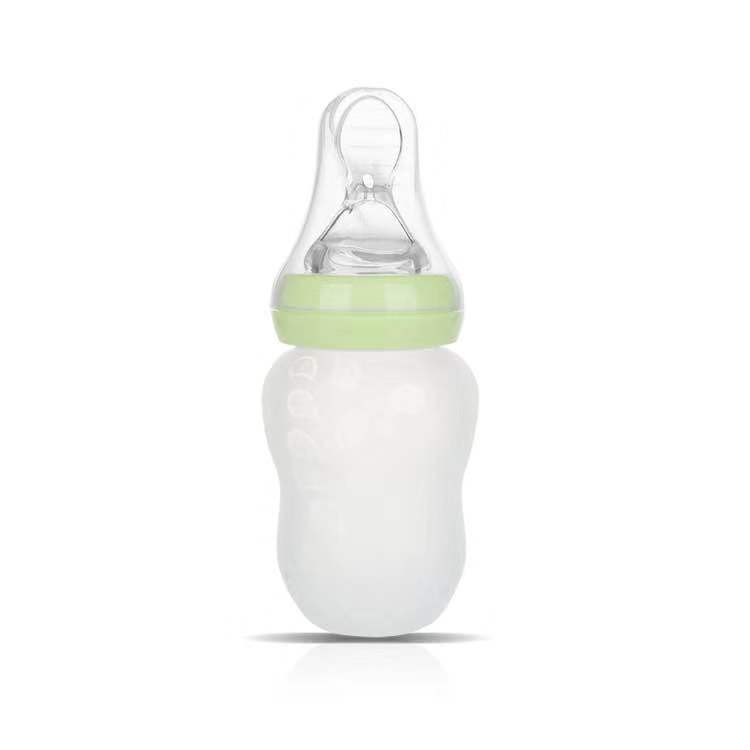 CozySprout Wide-Caliber Silicone Baby Spoon Bottle