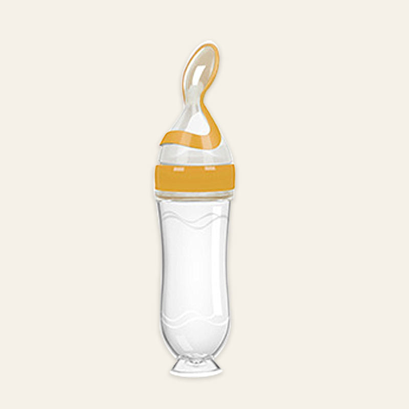 Bebelo Silicone Baby Rice Paste Bottle – Squeeze Feeding Bottle for Food Supplement & Training