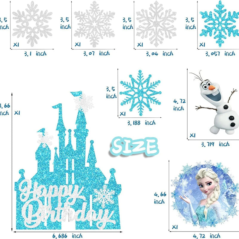 Enchanting Frozen Anna & Elsa Birthday Party Supplies – Disposable Tableware, Plates, Cups, Napkins, Balloons for Kids & Baby Showers