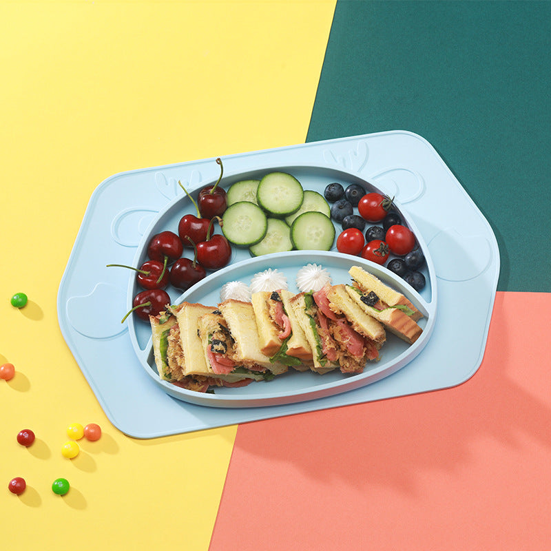 GoofyCub Silicone Baby Plate