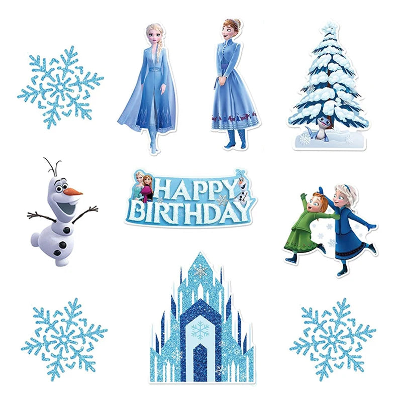 Enchanting Frozen Anna & Elsa Birthday Party Supplies – Disposable Tableware, Plates, Cups, Napkins, Balloons for Kids & Baby Showers