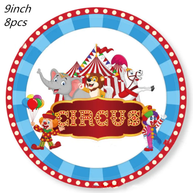 Ultimate Circus Theme Birthday Party Supplies - Disposable Cups, Plates, Banners, Clown Balloons & More!