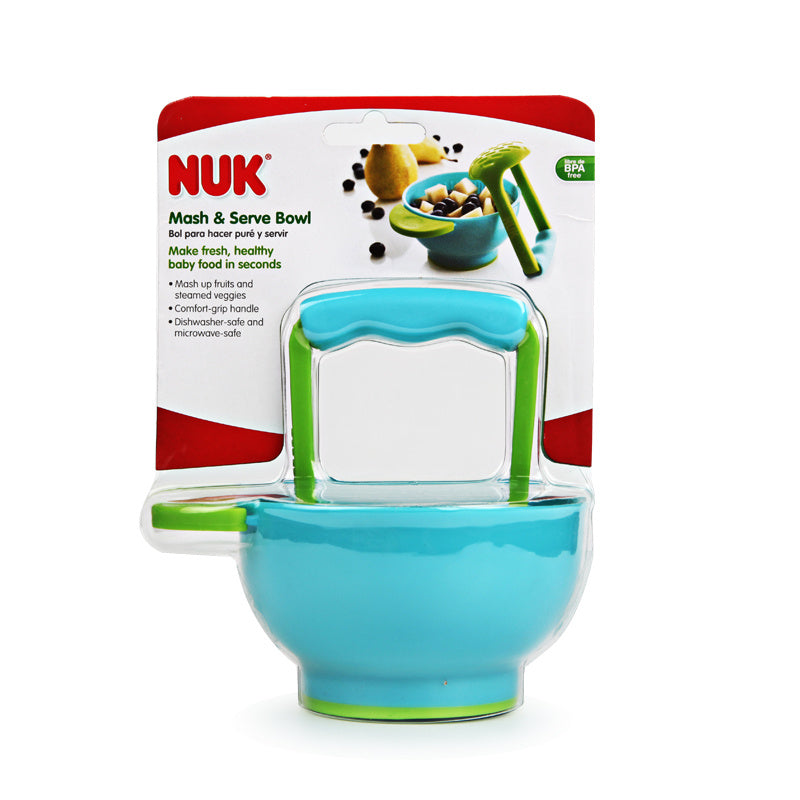 NUK On-the-Go Fresh Food Masher | Travel Baby Grinding Bowl