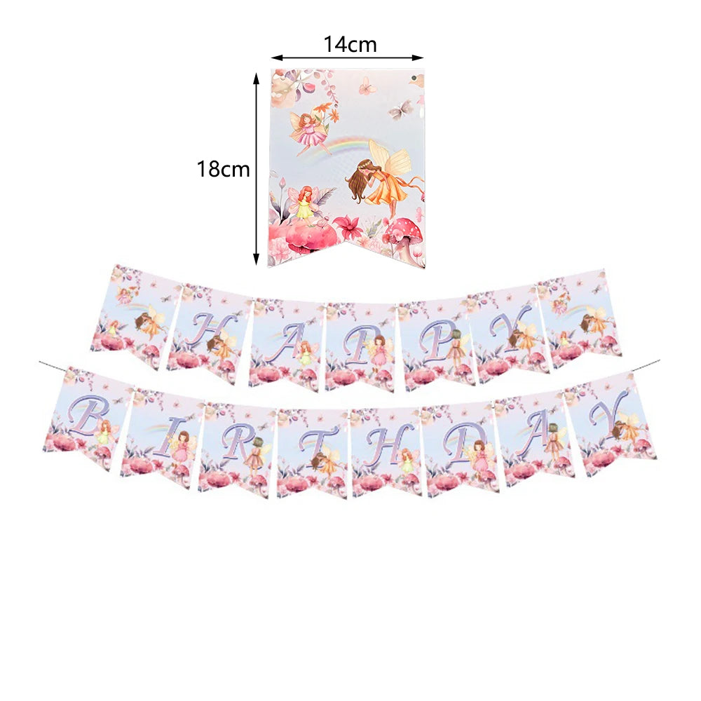 Whimsical Pink Butterfly Fairy Disposable Tableware Set – Perfect for Girls' Birthday Parties, Weddings, and Baby Showers!