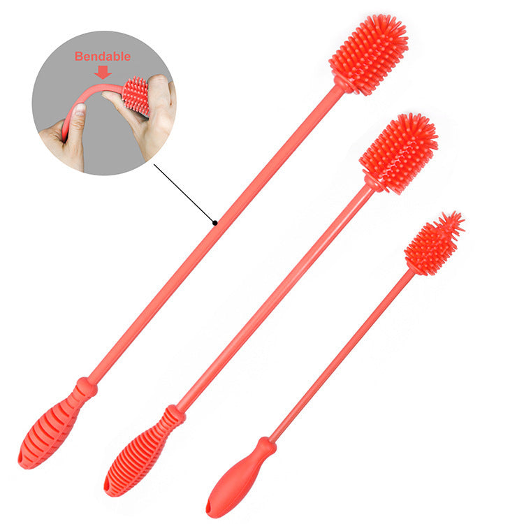 WiggleTots Silicone Baby Bottle Brush – Nipple & Cup Cleaning Brush for Infants