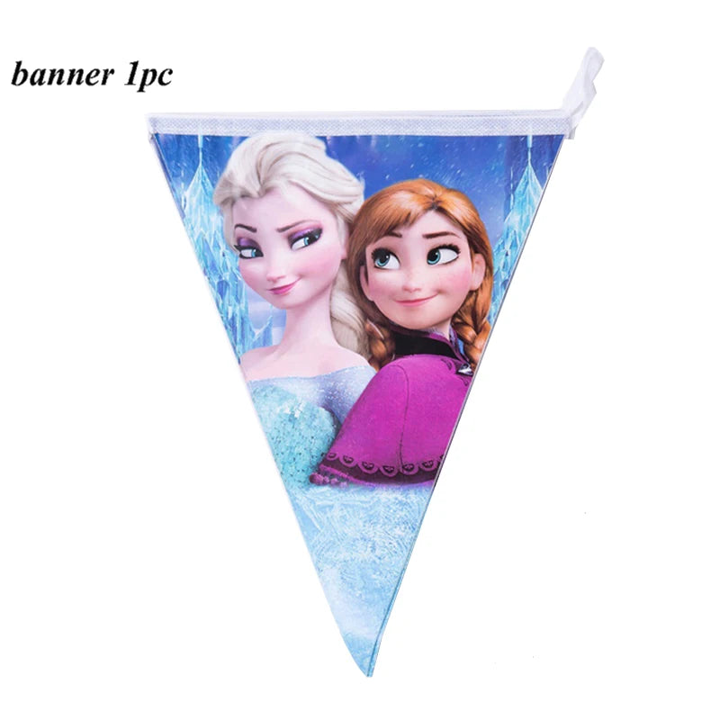 Enchanting Frozen Anna & Elsa Birthday Party Supplies – Disposable Tableware, Plates, Cups, Napkins, Balloons for Kids & Baby Showers