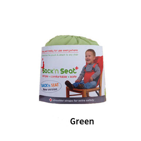 Green 'Back n Seat' product packaging with a child on a chair illustration on a white background.