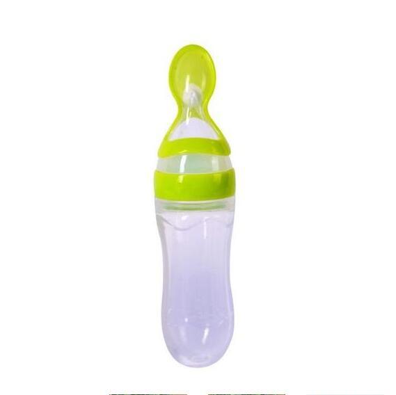 LoomiBaby Leakproof Silicone Baby Spoon Feeder