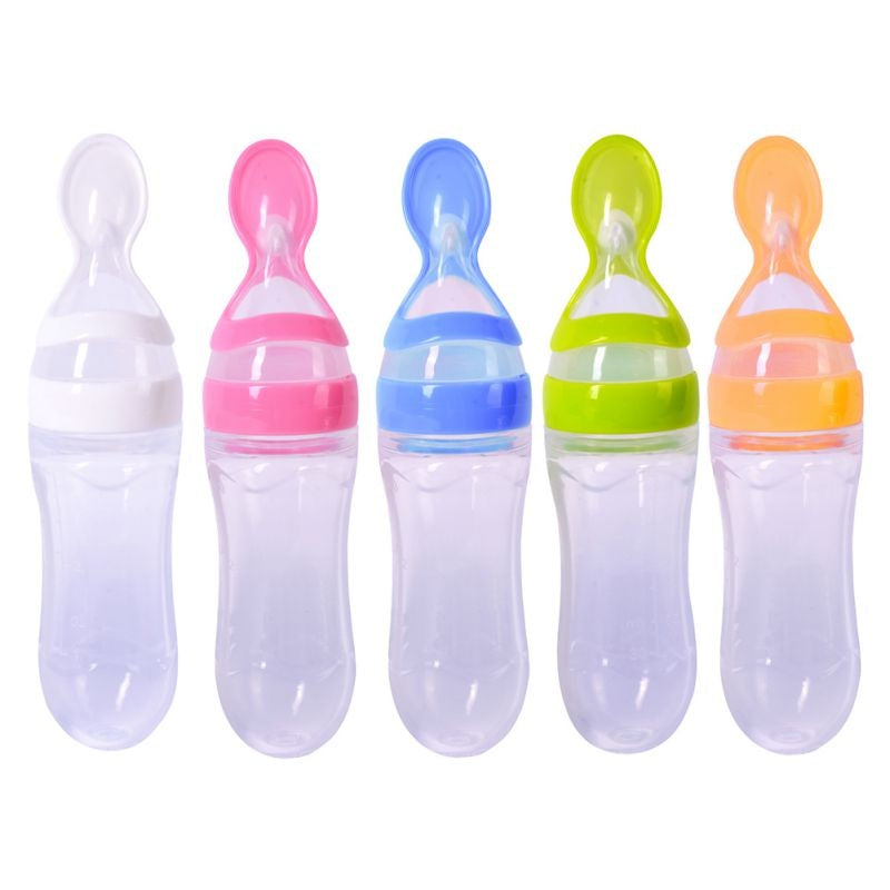 LoomiBaby Leakproof Silicone Baby Spoon Feeder