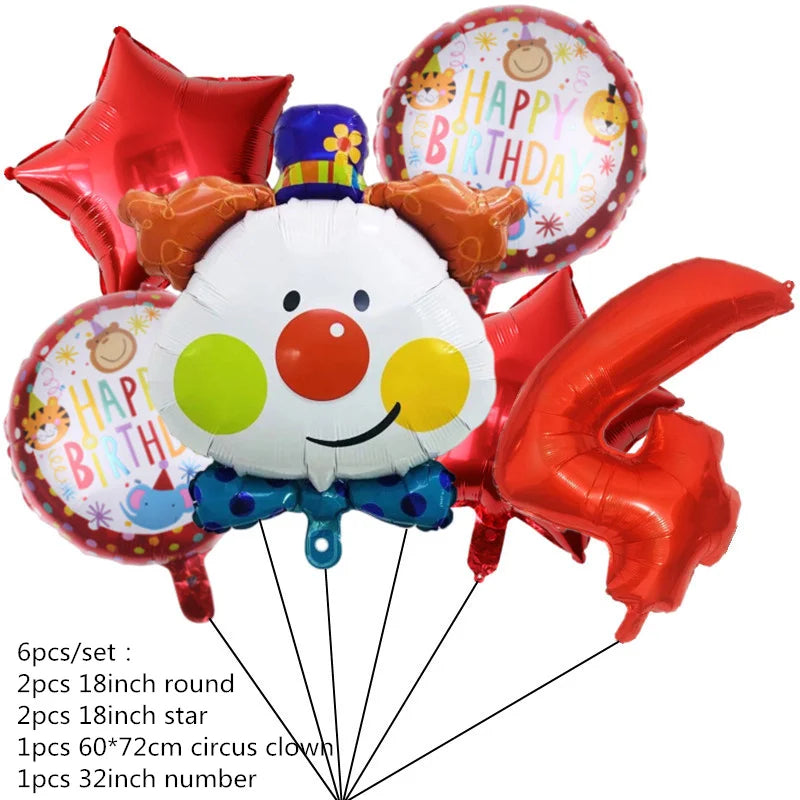 Ultimate Circus Theme Birthday Party Supplies - Disposable Cups, Plates, Banners, Clown Balloons & More!