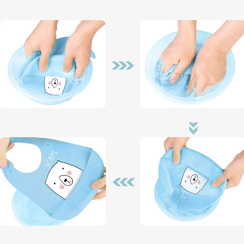 Durable Waterproof Bib | Pocket Napkin for Baby Feeding