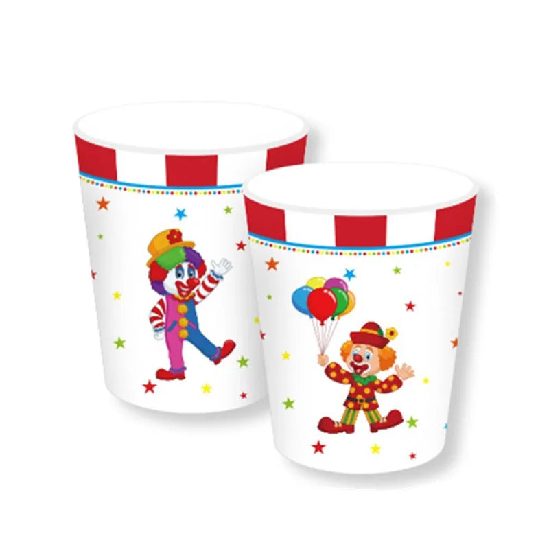 Ultimate Circus Theme Birthday Party Supplies - Disposable Cups, Plates, Banners, Clown Balloons & More!