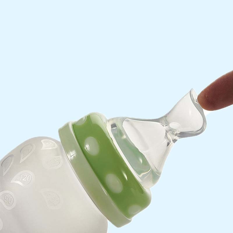 CozySprout Wide-Caliber Silicone Baby Spoon Bottle