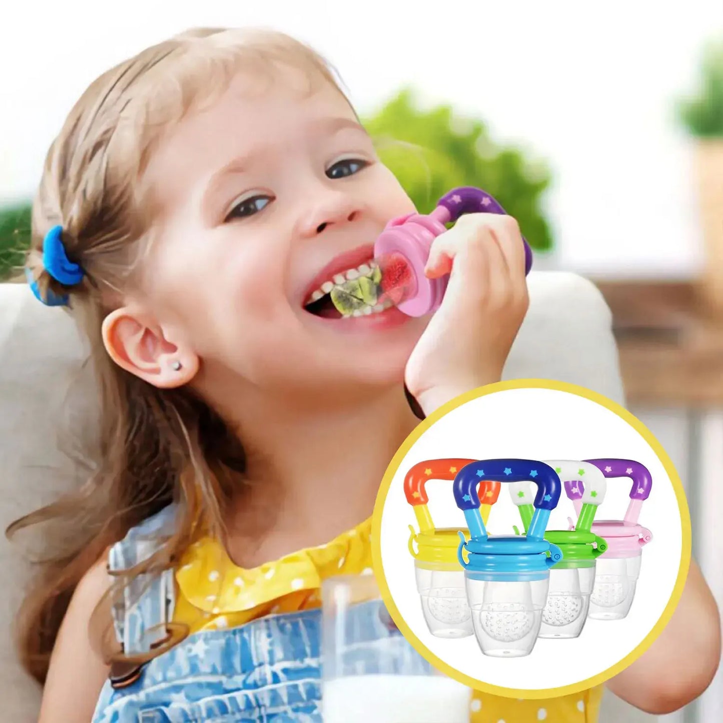 Silicone Baby Fruit and Vegetable Teether - Safe Feeding Tableware for Infants