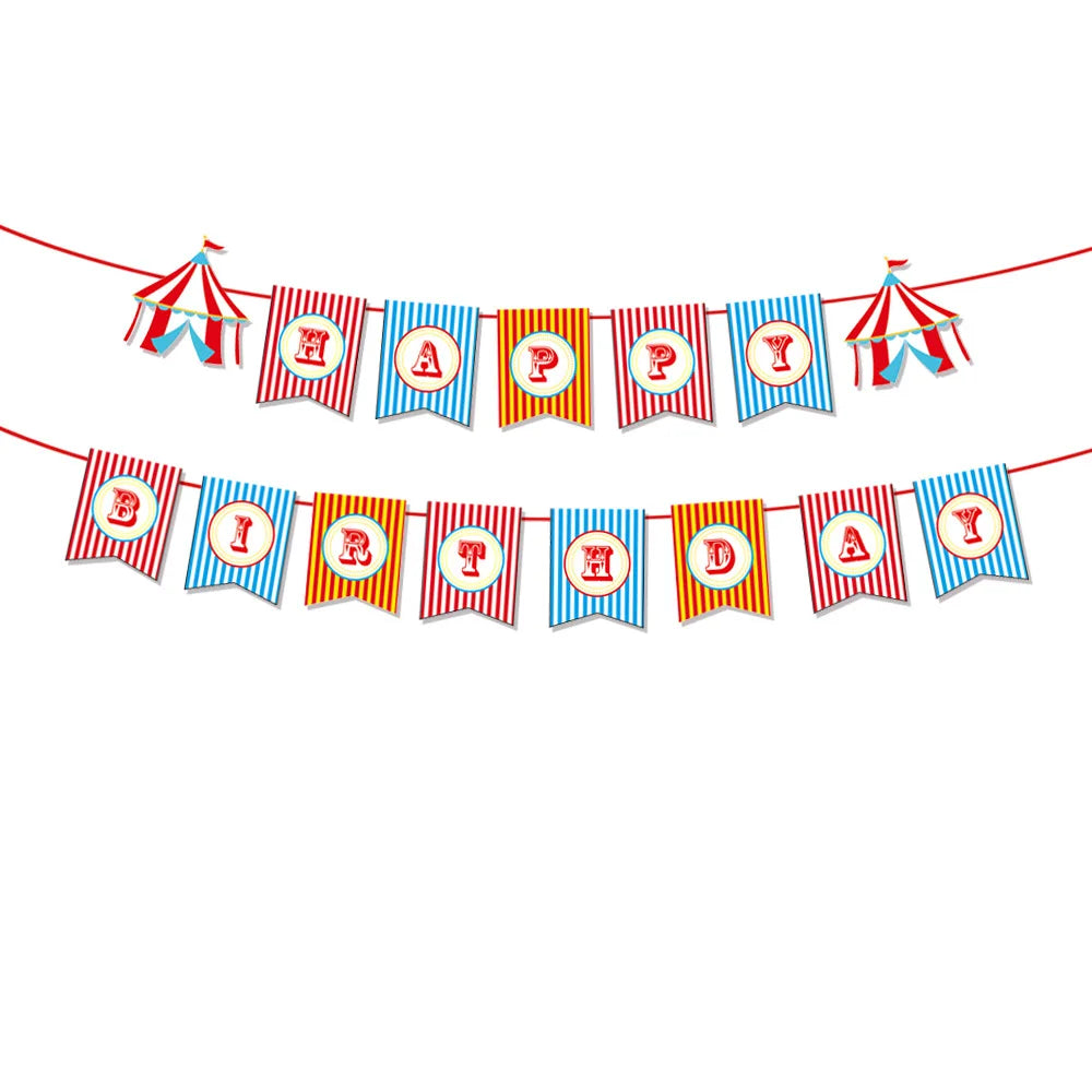 Ultimate Circus Theme Birthday Party Supplies - Disposable Cups, Plates, Banners, Clown Balloons & More!