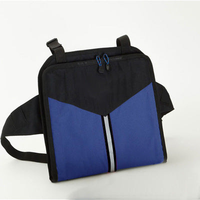 Black and blue bag on a white background