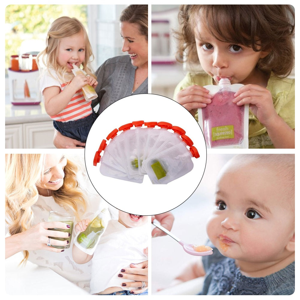 Collage of children using a product, with close-up of the product in the center.