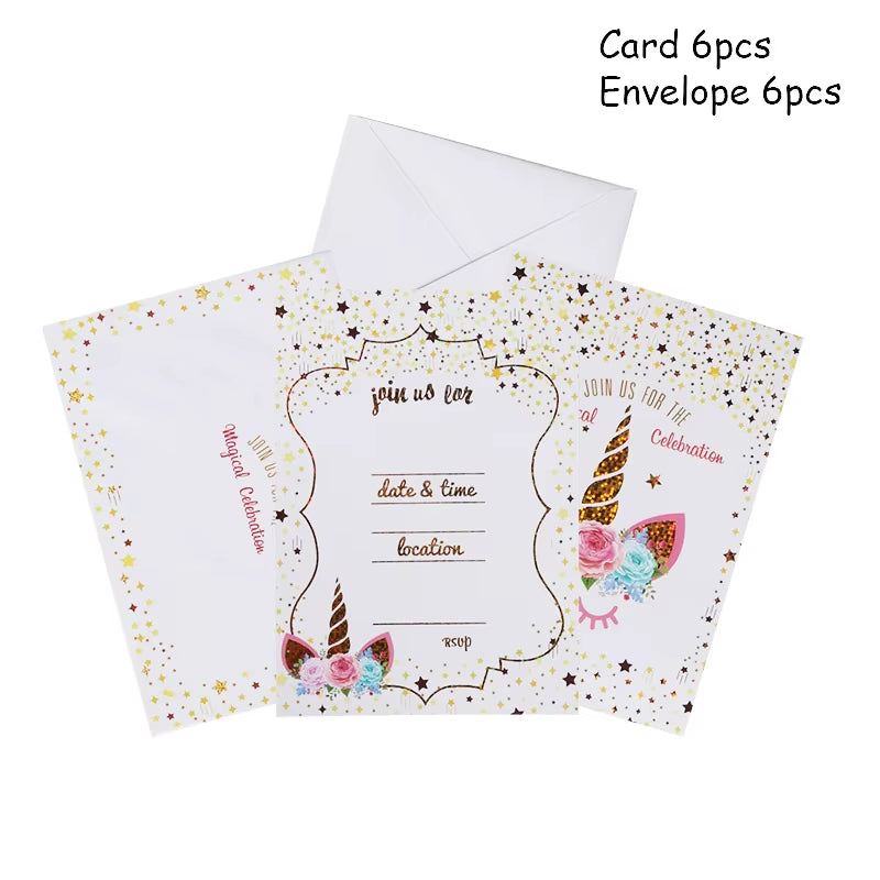 Magical Unicorn Birthday Party Tableware Set - Plates, Cups & Banner for Girls - Ideal Baby Shower Gift!