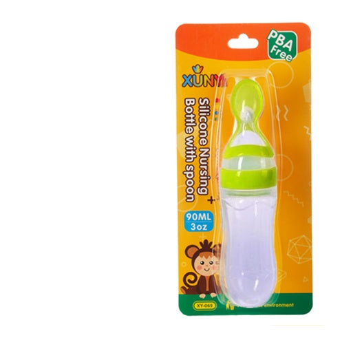 LoomiBaby Leakproof Silicone Baby Spoon Feeder
