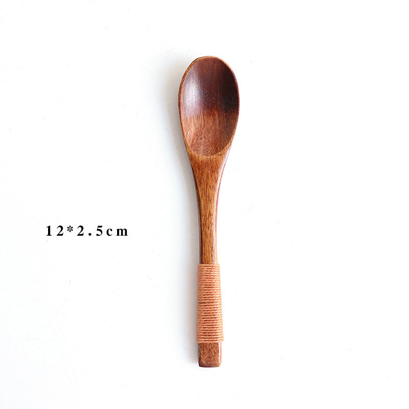 TinyWooden Baby Eating Spoon – Natural Wooden Construction, Safe & Durable Design | Essential First Feeding Utensil for Infants & Toddlers