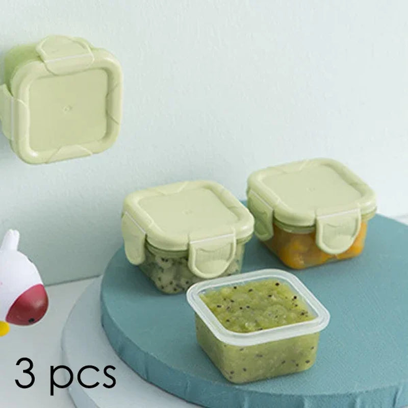 Ultimate 3-Piece Baby Feeding Bowl Set - Portable, Microwave-Safe Dishes with Sealed Storage for Easy Mealtime!