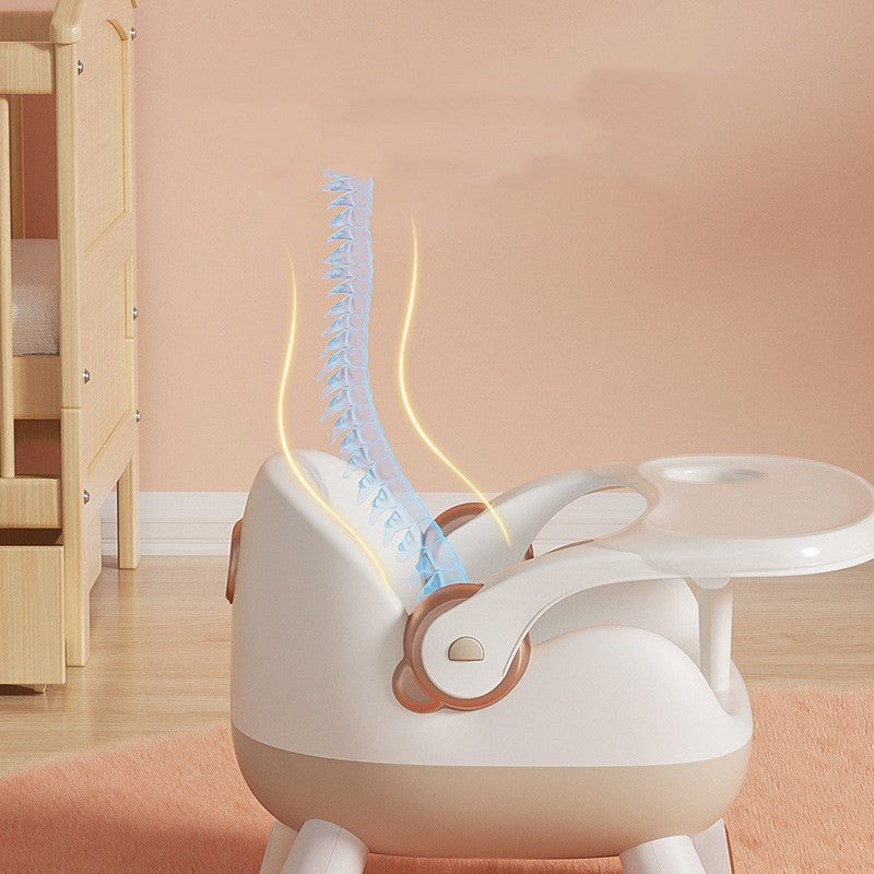 Children's toilet training seat with glowing elements in a room setting