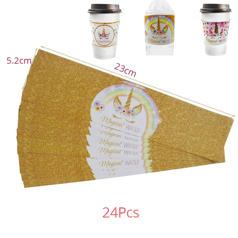 Magical Unicorn Birthday Party Tableware Set - Plates, Cups & Banner for Girls - Ideal Baby Shower Gift!