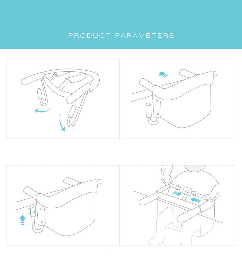 Diagram showing product parameters with line drawings and text on a white background.