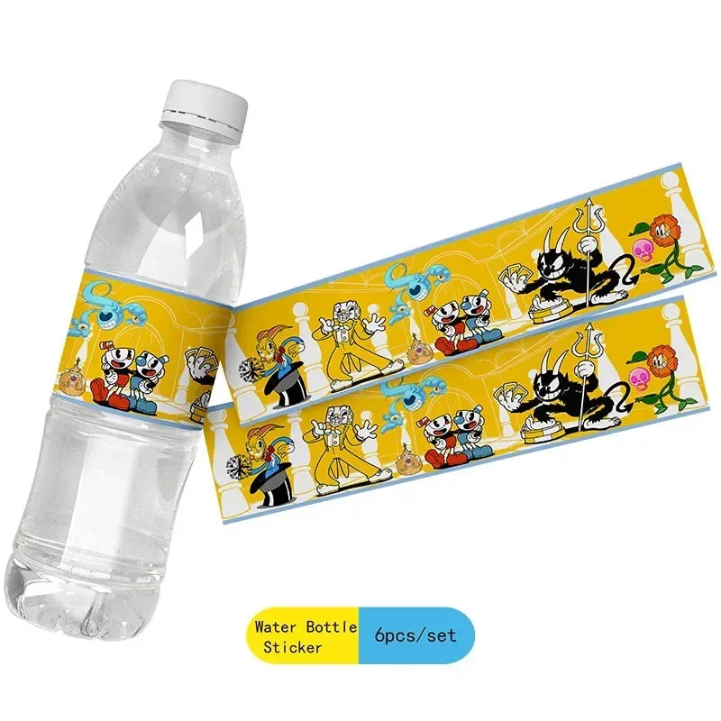 Cuphead Cartoon Birthday Party Supplies - Disposable Cups, Plates, Balloons & Background for Baby Showers & Kids' Celebrations!