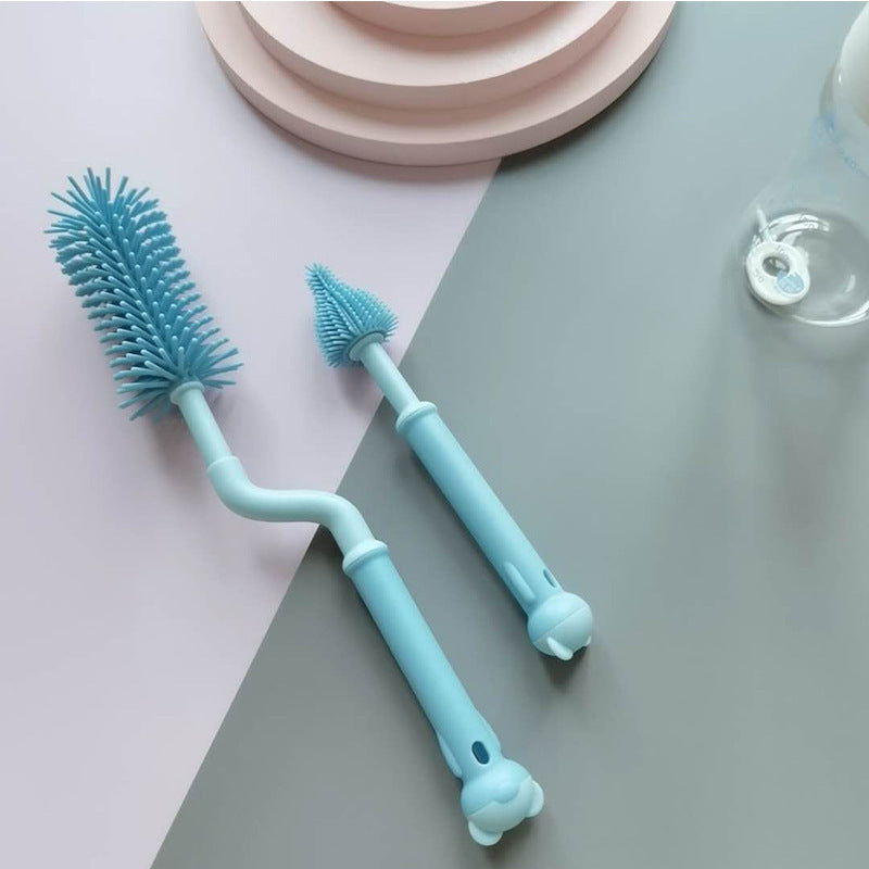 BabyWillow 360° Rotating Silicone Baby Bottle Brush