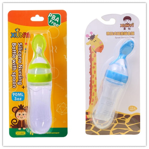 LoomiBaby Leakproof Silicone Baby Spoon Feeder