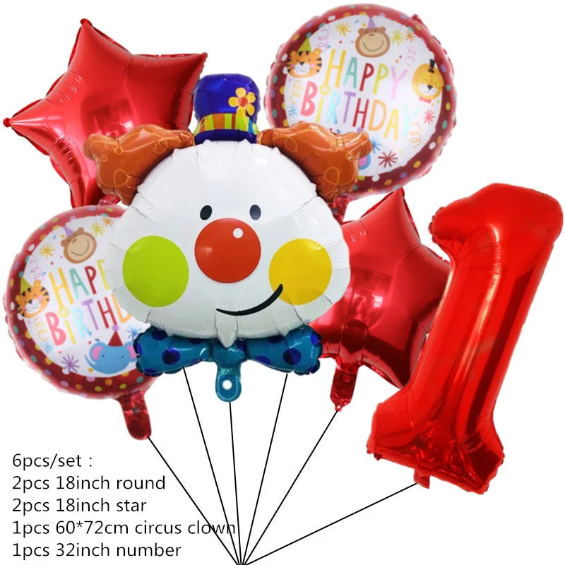 Ultimate Circus Theme Birthday Party Supplies - Disposable Cups, Plates, Banners, Clown Balloons & More!