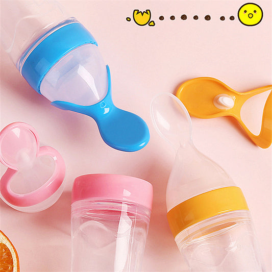 LoomiBaby Leakproof Silicone Baby Spoon Feeder