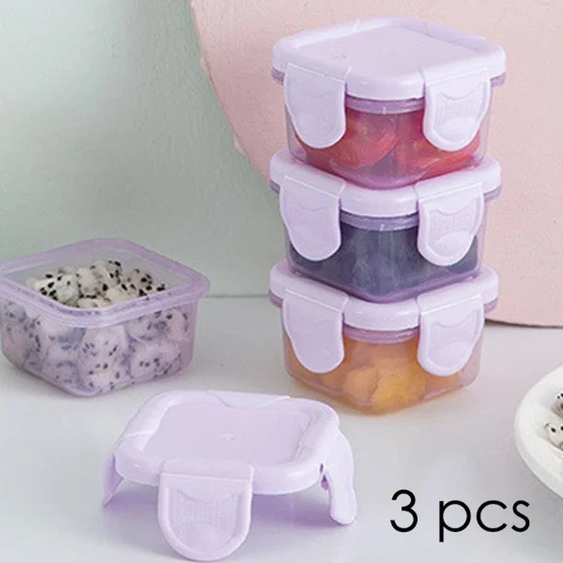 Ultimate 3-Piece Baby Feeding Bowl Set - Portable, Microwave-Safe Dishes with Sealed Storage for Easy Mealtime!